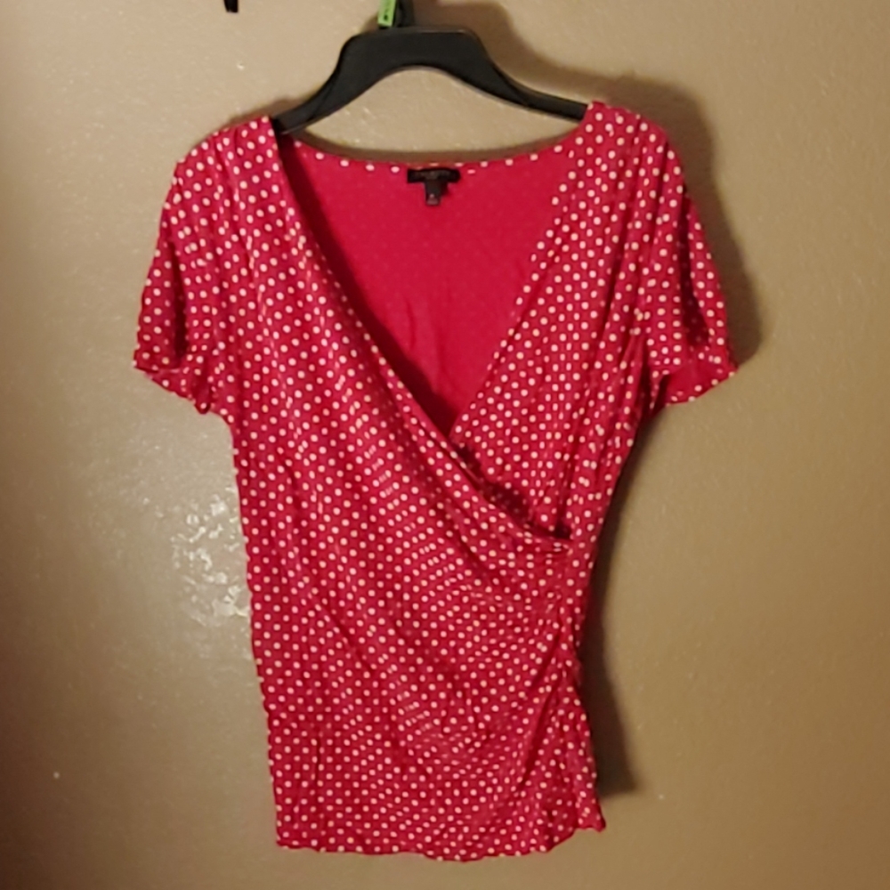 Talbots Red Polka Dot Shirt
